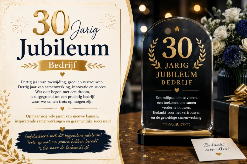 30 Jarig Jubileum Bedrijf Tekst