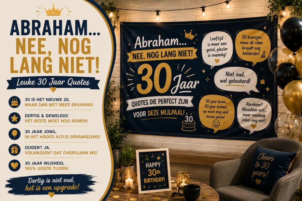 Abraham… Nee, nog lang niet! Leuke 30 Jaar Quotes
