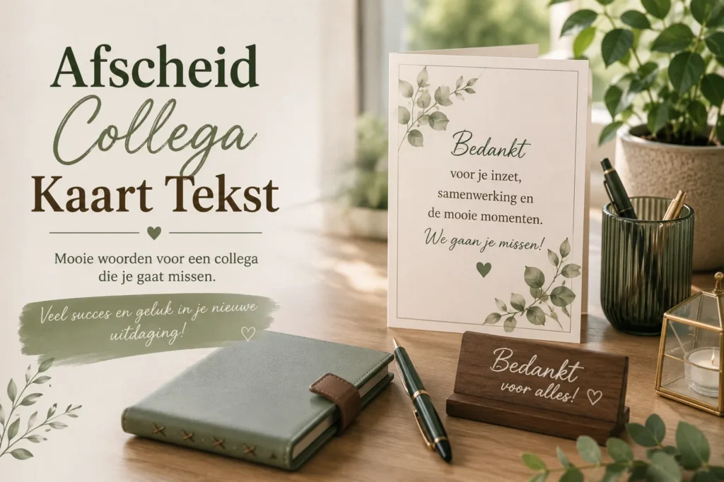 Afscheid Collega Kaart Tekst
