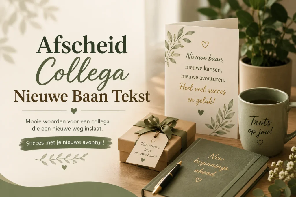 Afscheid Collega Nieuwe Baan Tekst