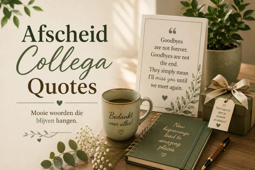 Afscheid Collega Quotes