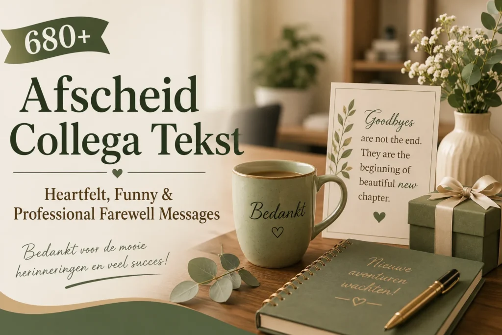 Afscheid Collega Tekst | Heartfelt, Funny & Professional Farewell Messages