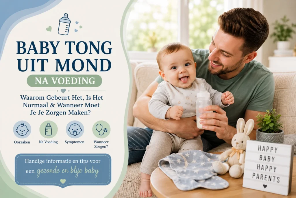 Baby Tong Uit Mond Na Voeding