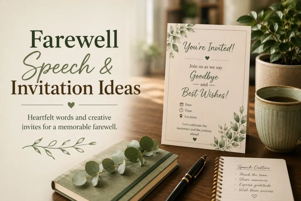 Farewell Speech & Invitation Ideas