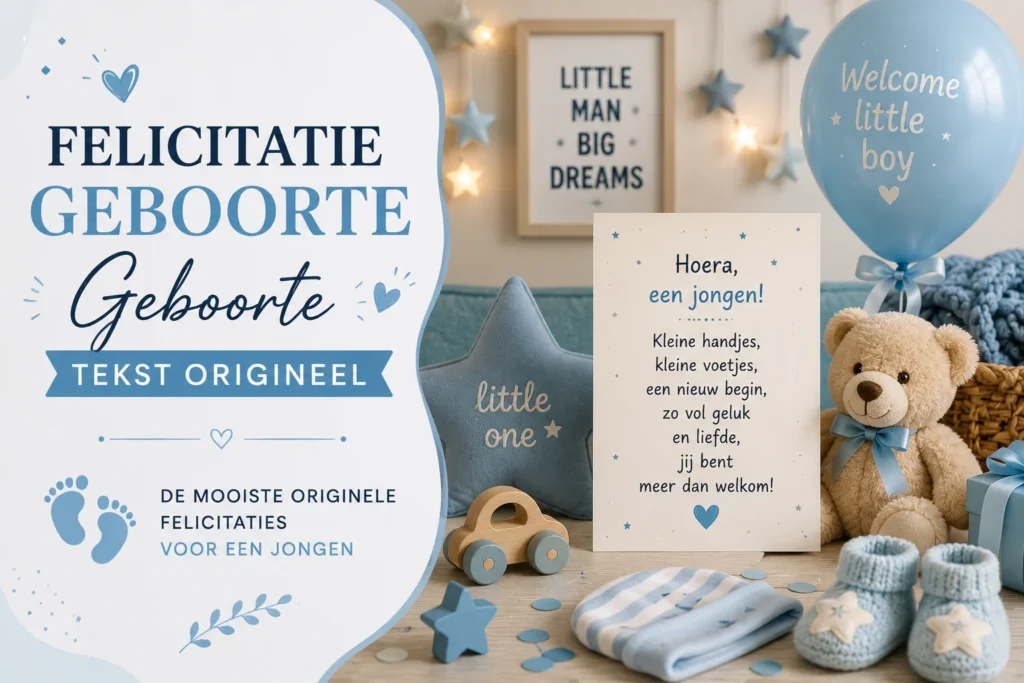 Felicitatie geboorte geboorte tekst origineel voor een jongen