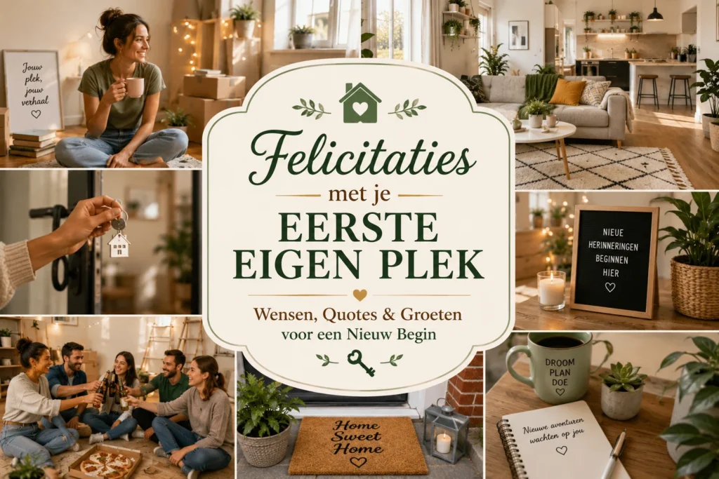 Felicitaties met Je Eerste Eigen Plek
