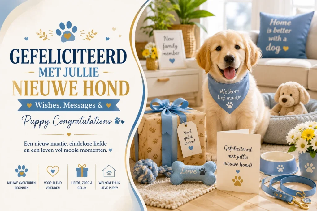 Gefeliciteerd Met Jullie Nieuwe Hond | Wishes, Messages & Puppy Congratulations