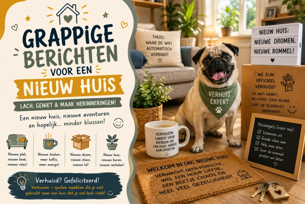 Grappige Berichten voor een Nieuw Huis