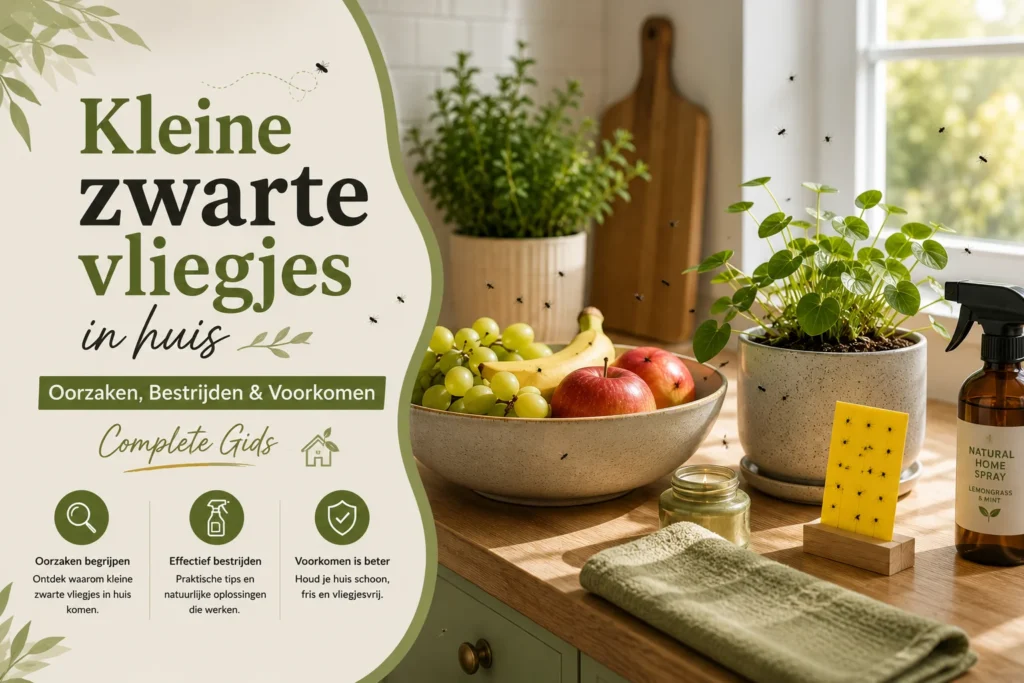 Kleine zwarte vliegjes in huis