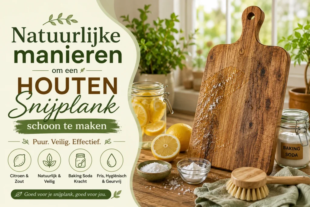Natuurlijke manieren om een houten snijplank schoon te maken