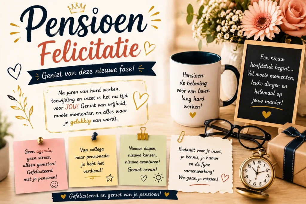 Pensioen Felicitatie Tekst