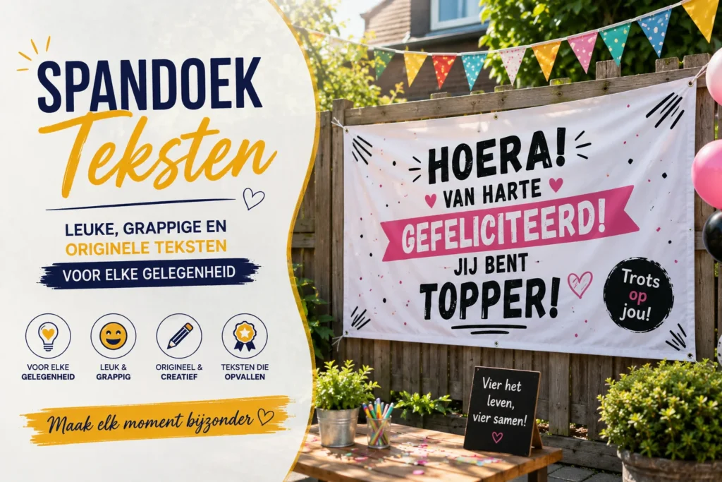Spandoek Teksten | Leuke, Grappige en Originele Teksten voor Elke Gelegenheid