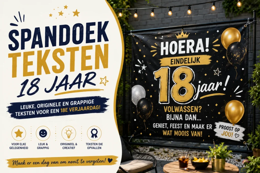 Spandoek teksten 18 jaar