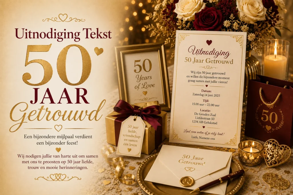 Uitnodiging Tekst 50 Jaar Getrouwd