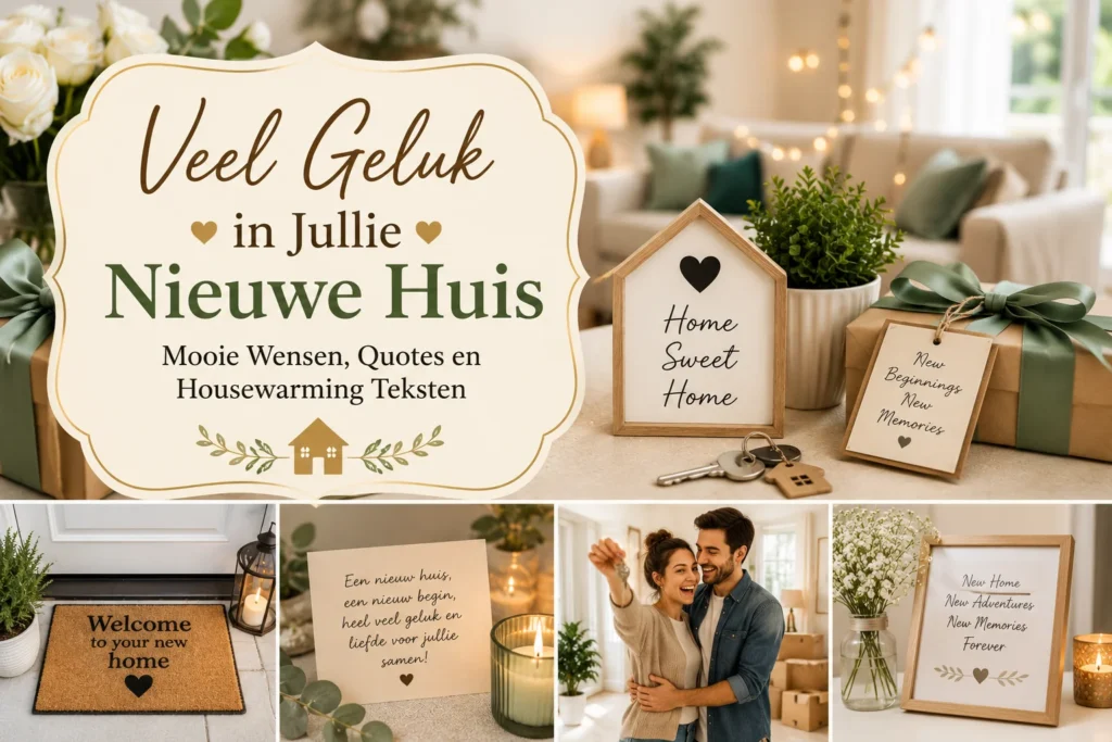 Veel Geluk in Jullie Nieuwe Huis | Mooie Wensen en,Quotes en Housewarming Teksten