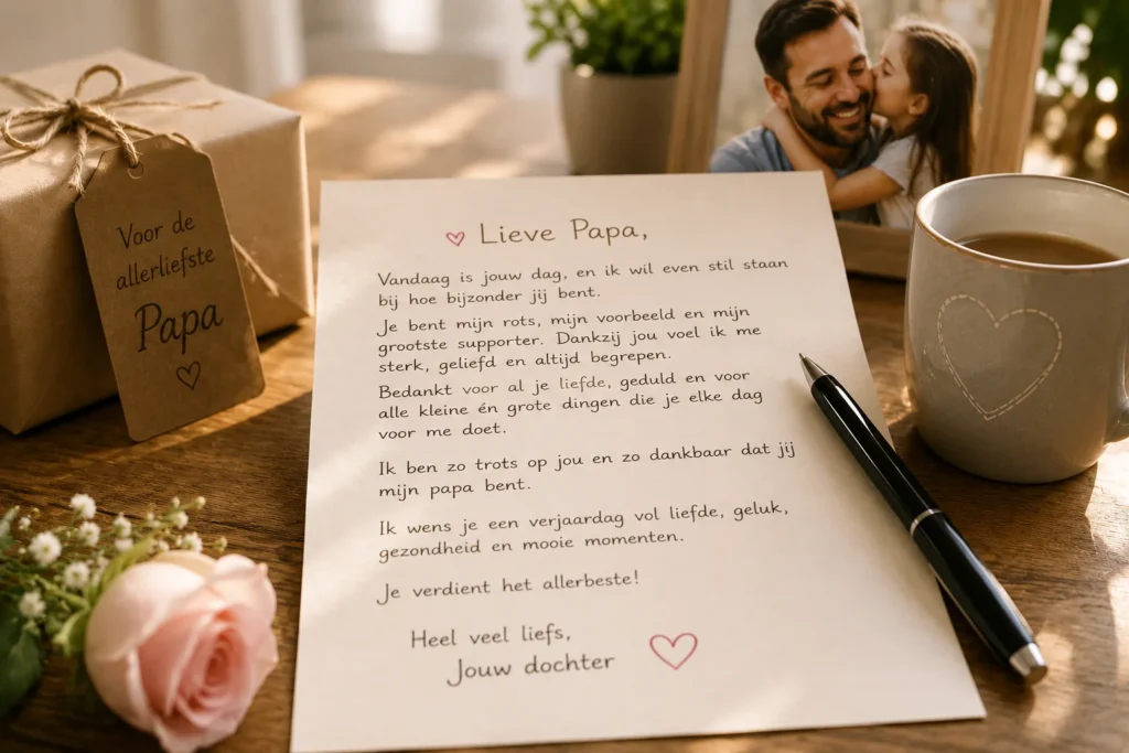 Verjaardag Brief voor Vader van Dochter