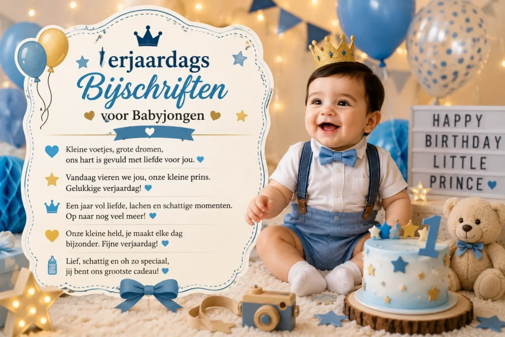 Verjaardags Bijschriften voor Babyjongen