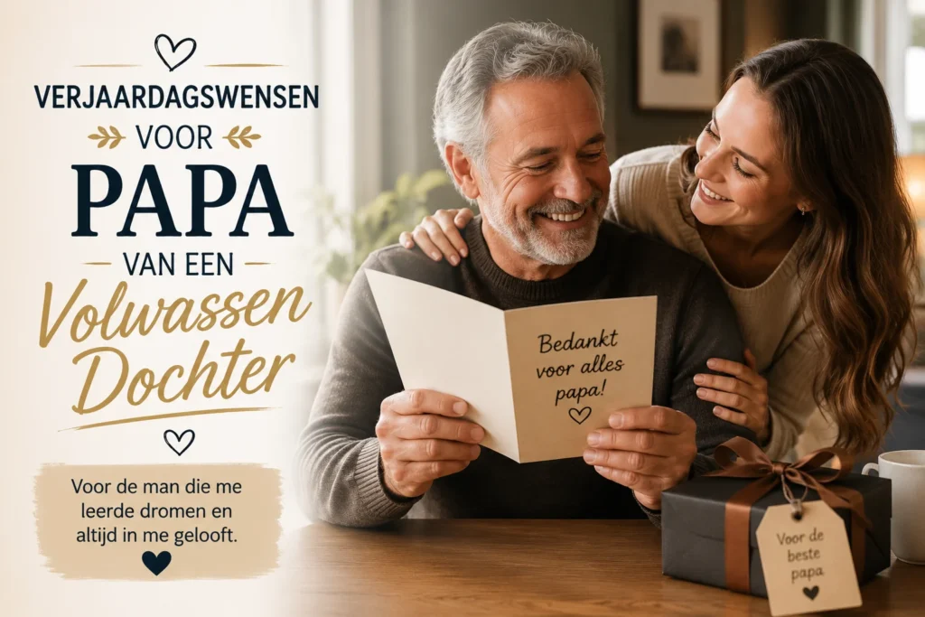 Verjaardagswensen voor Papa van Volwassen Dochter