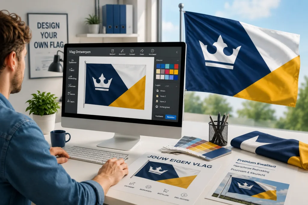 Vlag Ontwerpen | Zelf Online Een Eigen Vlag Ontwerpen, Bedrukken en Bestellen