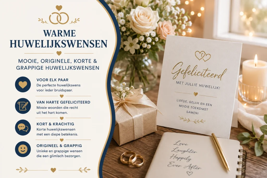 Warme Huwelijkswensen | Mooie, Originele, Korte & Grappige Huwelijkswensen