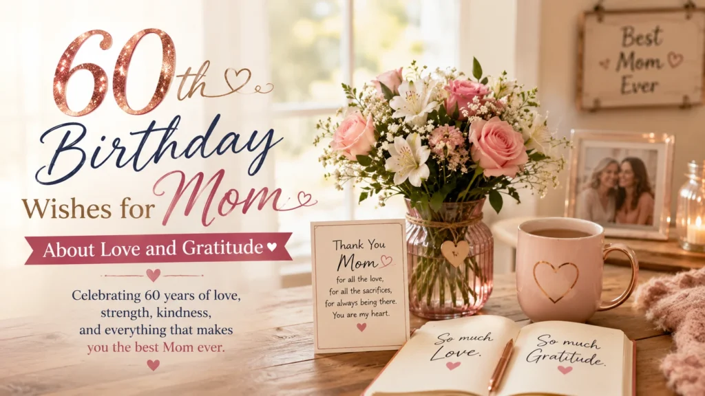 60th Birthday Wishes for Mom About Love and Gratitude