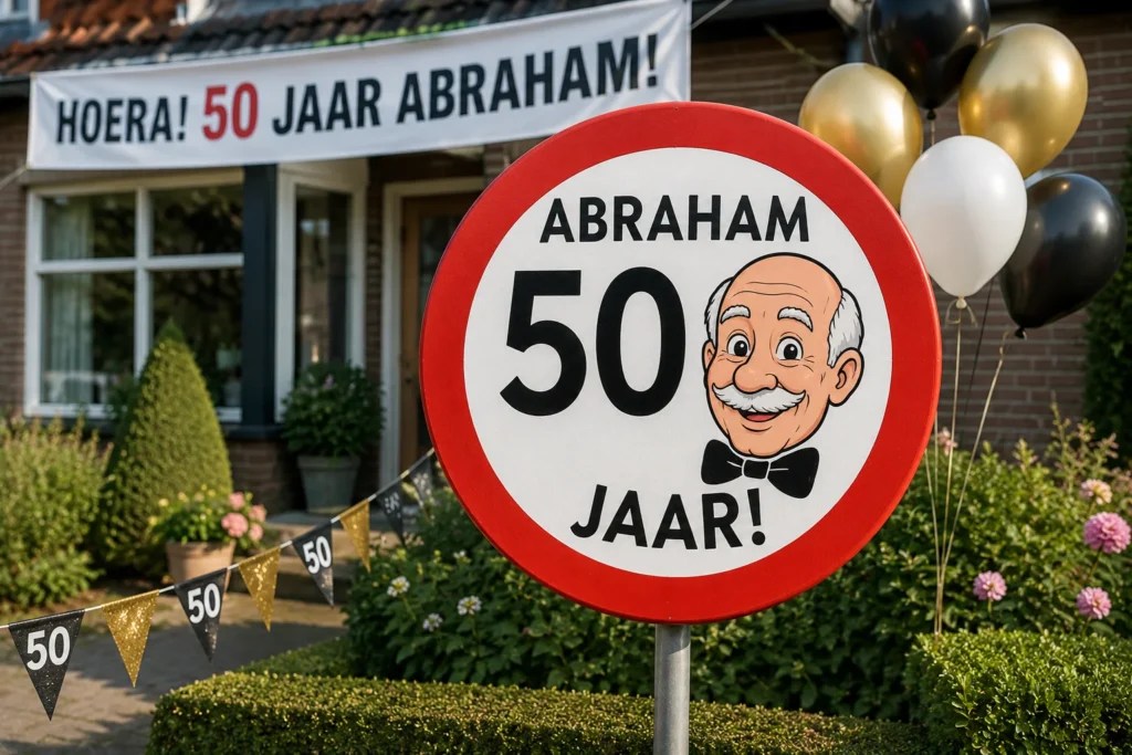 Abraham Verkeersbord voor 50 Jaar