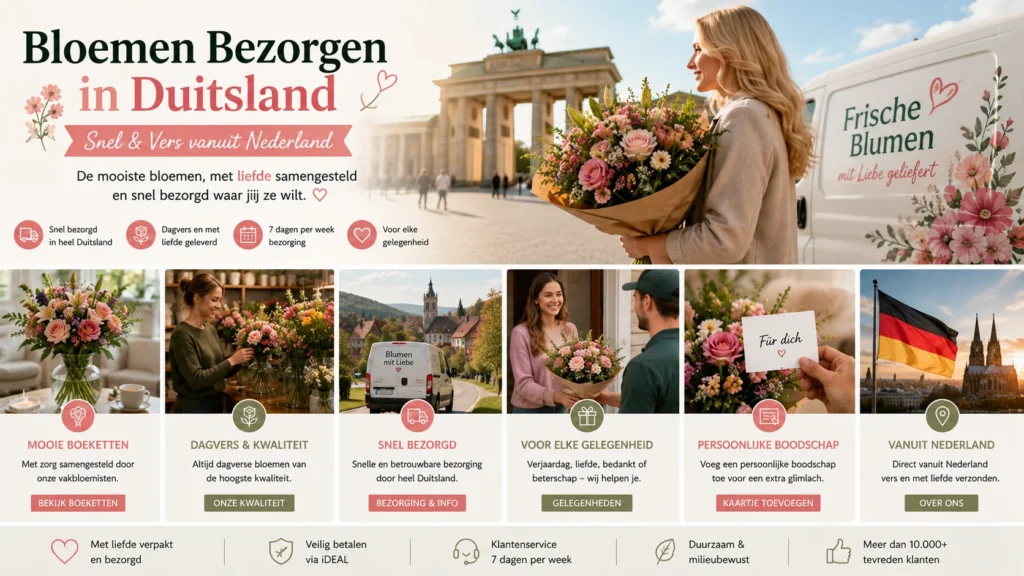 Bloemen Bezorgen in Duitsland | Snel & Vers vanuit Nederland