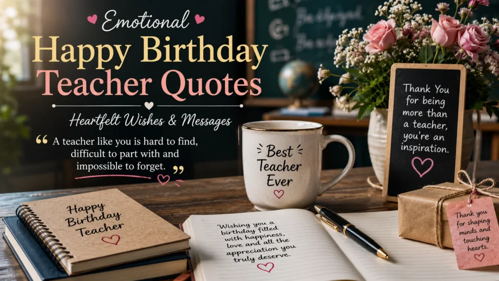 Emotional Happy Birthday Teacher Quotes | Heartfelt Wishes & Messages