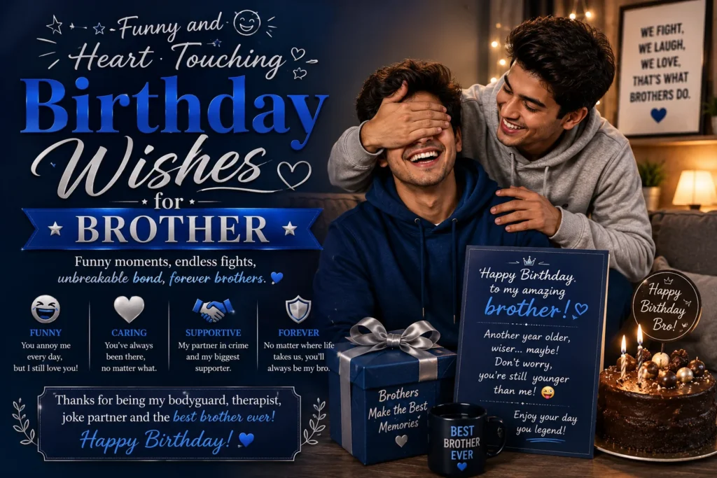 Funny and Heart Touching Birthday Wishes for Brother