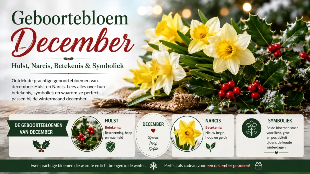Geboortebloem December |  Hulst, Narcis, Betekenis & Symboliek