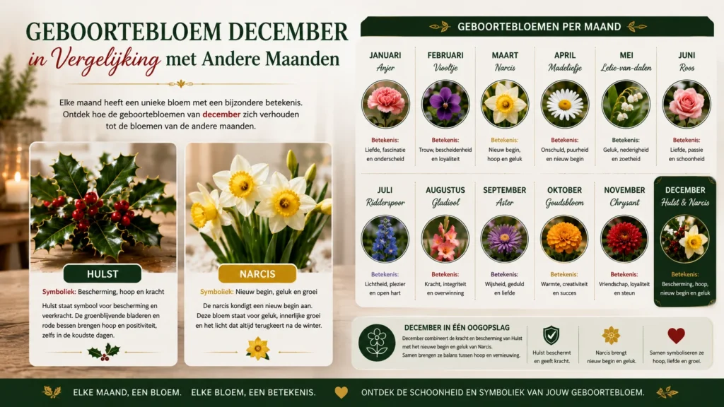 Geboortebloem December in Vergelijking met Andere Maanden