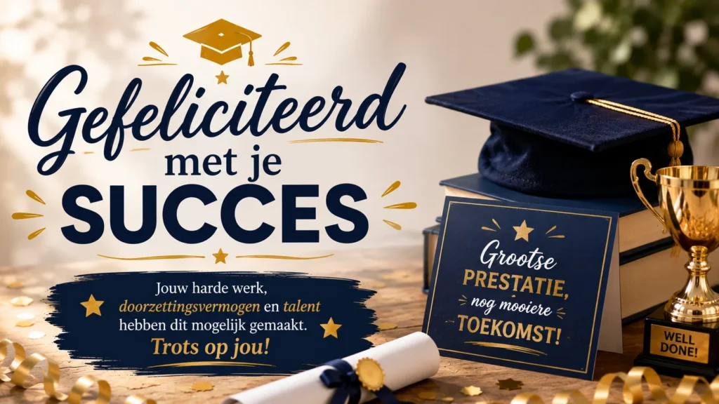 Gefeliciteerd met je Succes