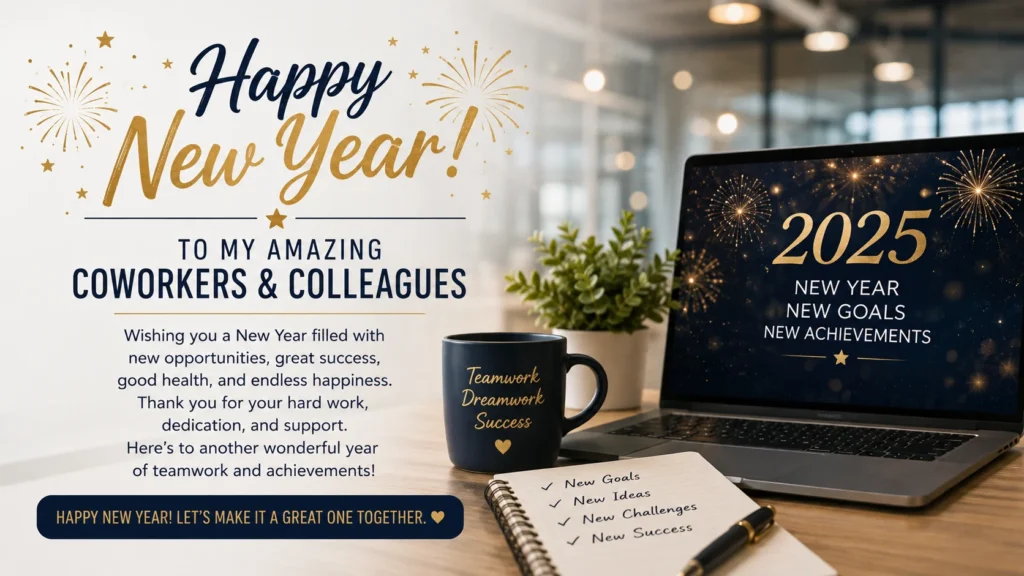 Happy New Year Message to Coworkers and Colleagues