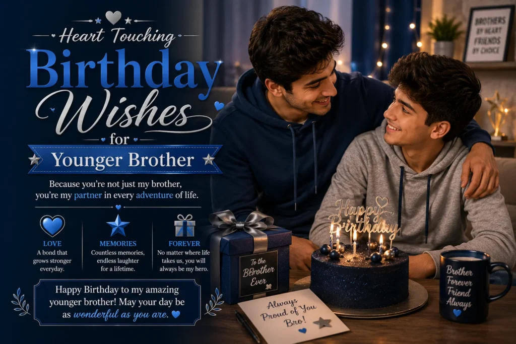 Heart Touching Birthday Wishes for Younger Brother