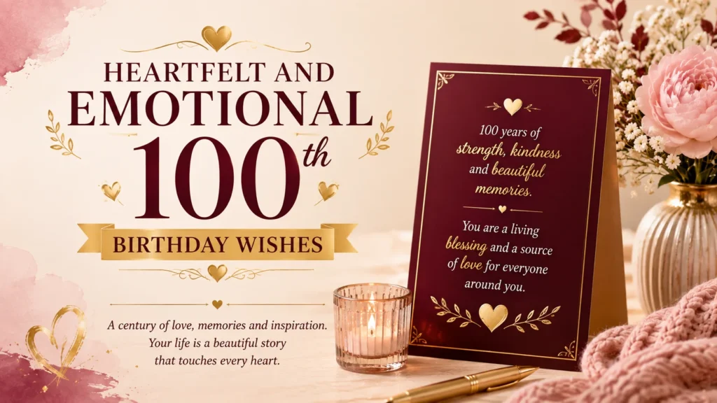 Heartfelt and Emotional 100th Birthday Wishes