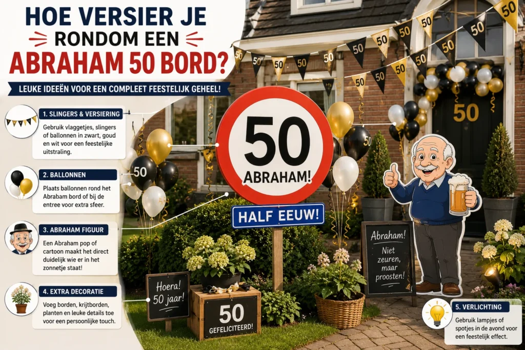 Hoe Versier Je Rondom een Abraham 50 Bord?