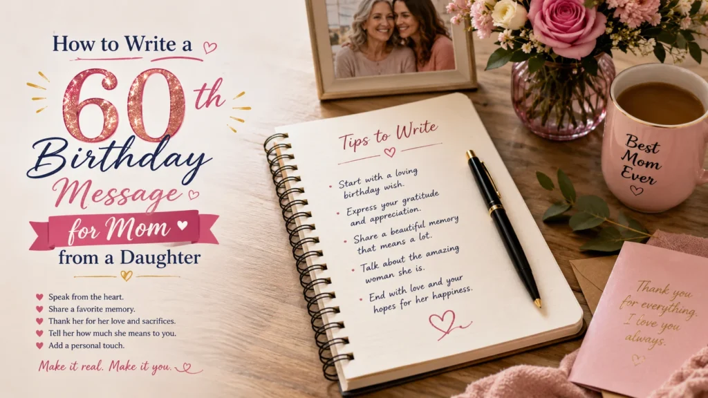 How to Write a 60th Birthday Message for Mom from a Daughter