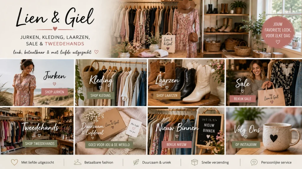 Lien en Giel | Jurken, Kleding, Laarzen, Sale & Tweedehands