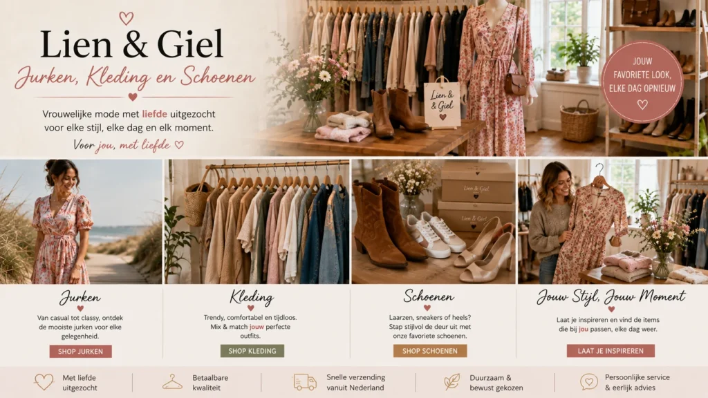 Lien en Giel Jurken, Kleding en Schoenen