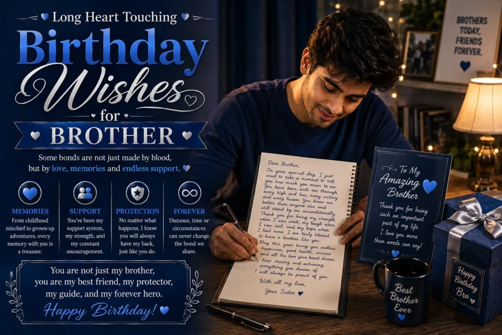 Long Heart Touching Birthday Wishes for Brother