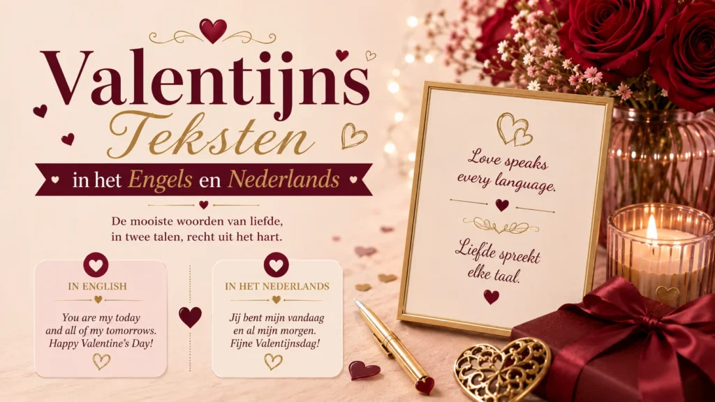  Valentijns Teksten in het Engels en Nederlands