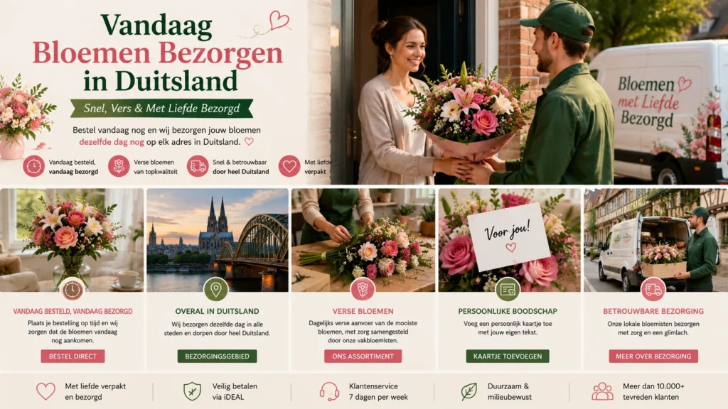 Vandaag Bloemen Bezorgen in Duitsland