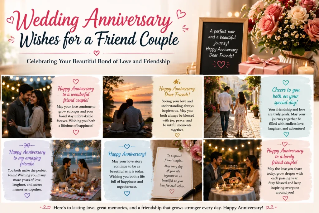 Wedding Anniversary Wishes for a Friend Couple
