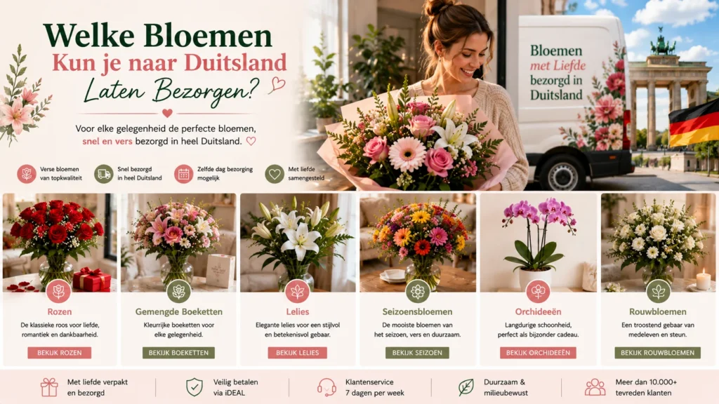 Welke Bloemen Kun je naar Duitsland Laten Bezorgen?