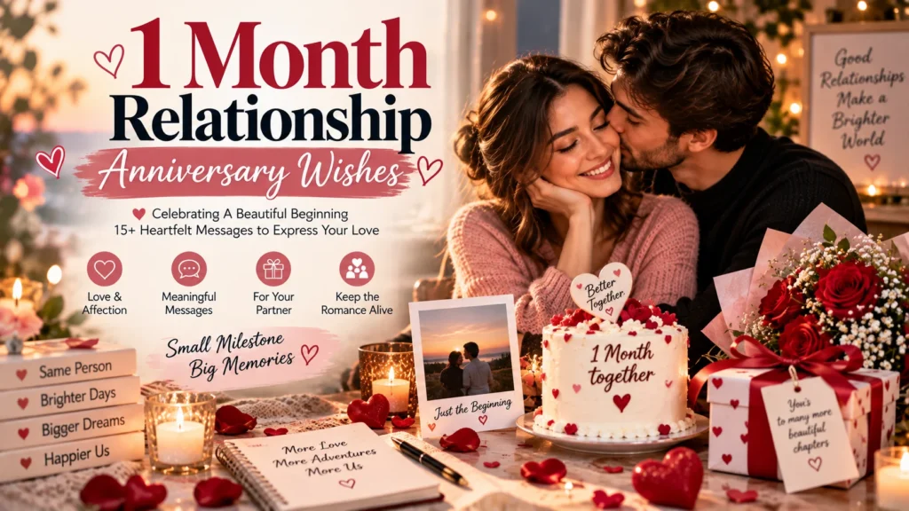 1 Month Relationship Anniversary Wishes