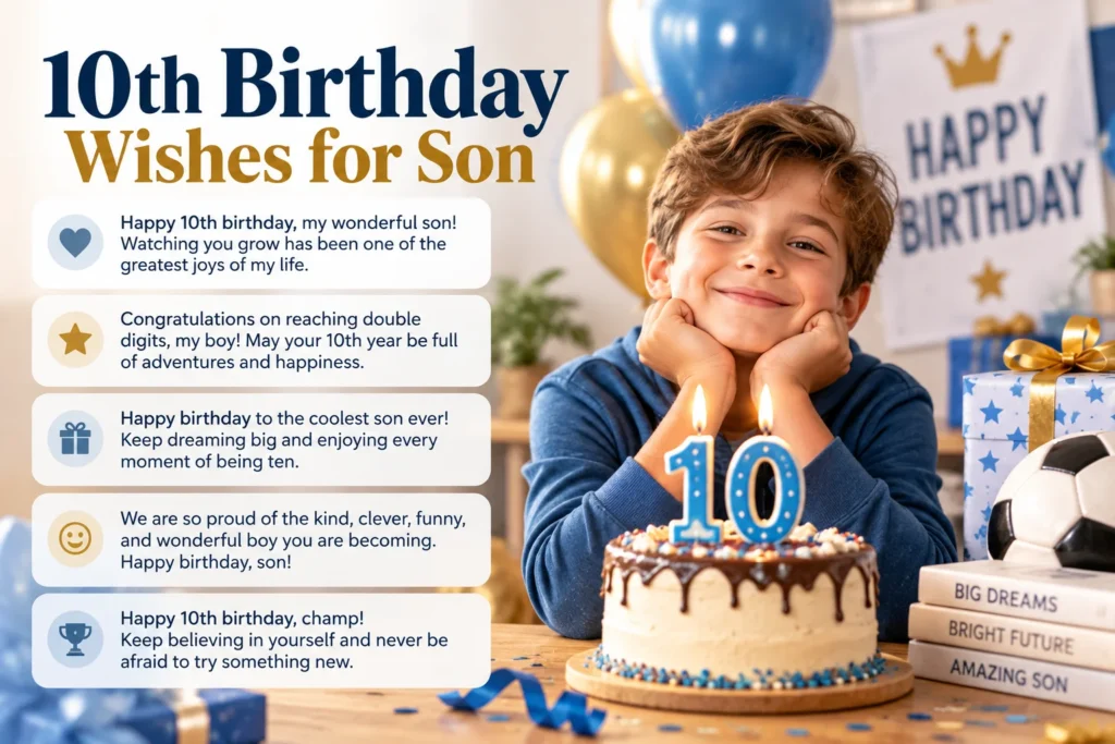 10th Birthday Wishes for Son