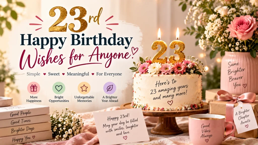 23rd Happy Birthday Wishes for Anyone