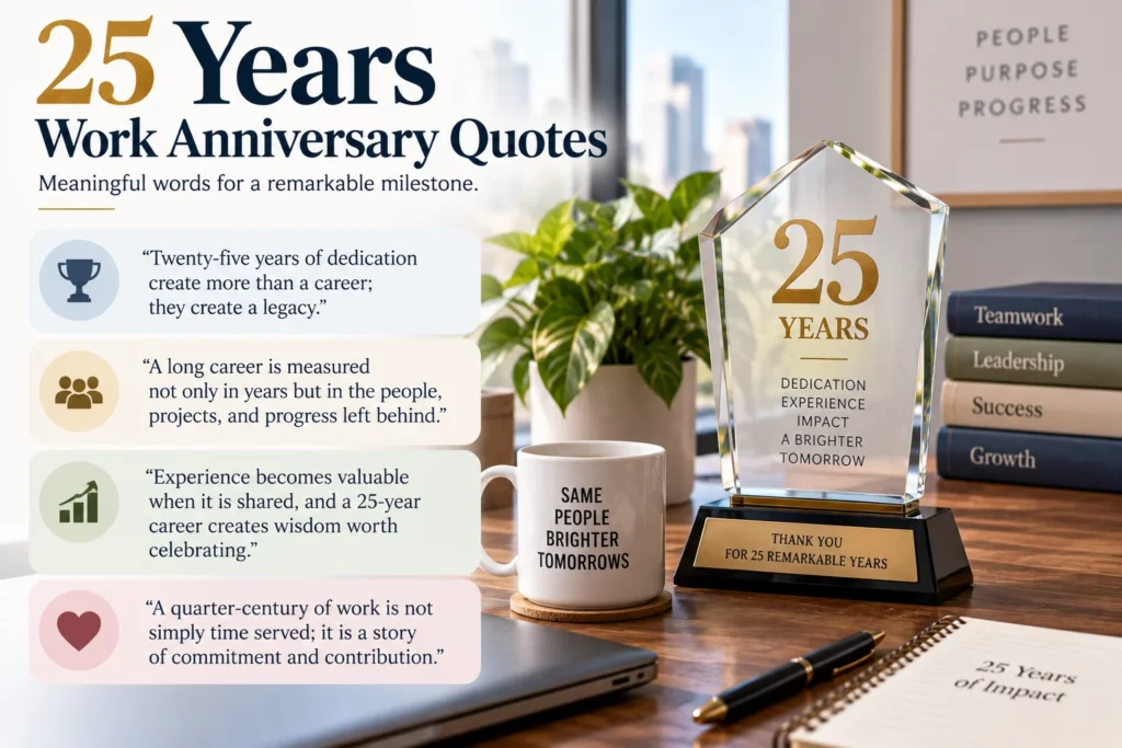 25 Years Work Anniversary Quotes