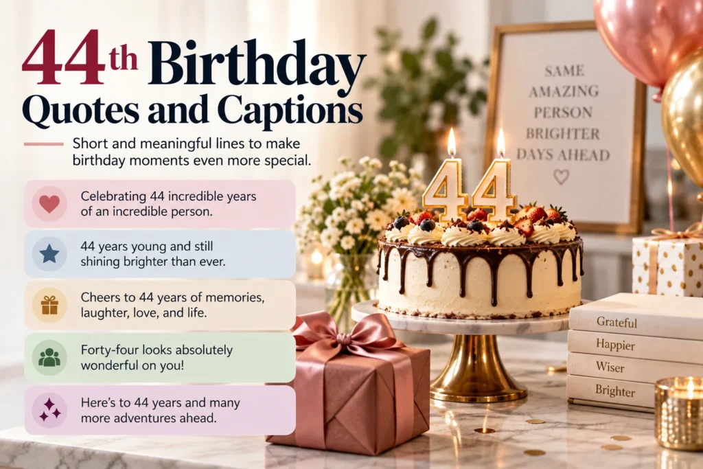 44th Birthday Quotes and Captions