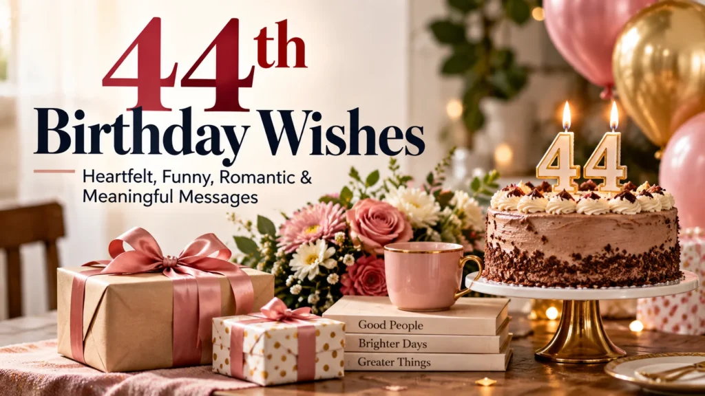 44th Birthday Wishes Heartfelt, Funny, Romantic & Meaningful Messages